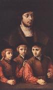 BRUYN, Barthel Portrait of a Man with Three Sons china oil painting artist